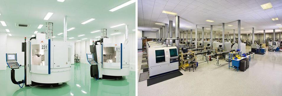 Facilities and laboratories of Nobel. They manufacture the dental implants we use at the Padrós dental clinic in Barcelona