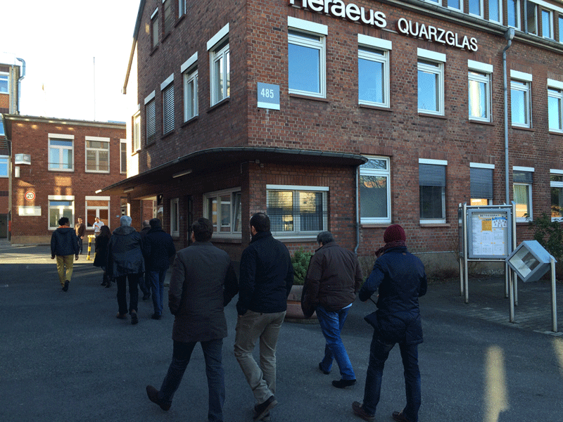 The Heraeus factory is made of many different buildings that forms a small village that has its own streets, restaurants, etc. They have thousands of employees that work perfectly syncronized